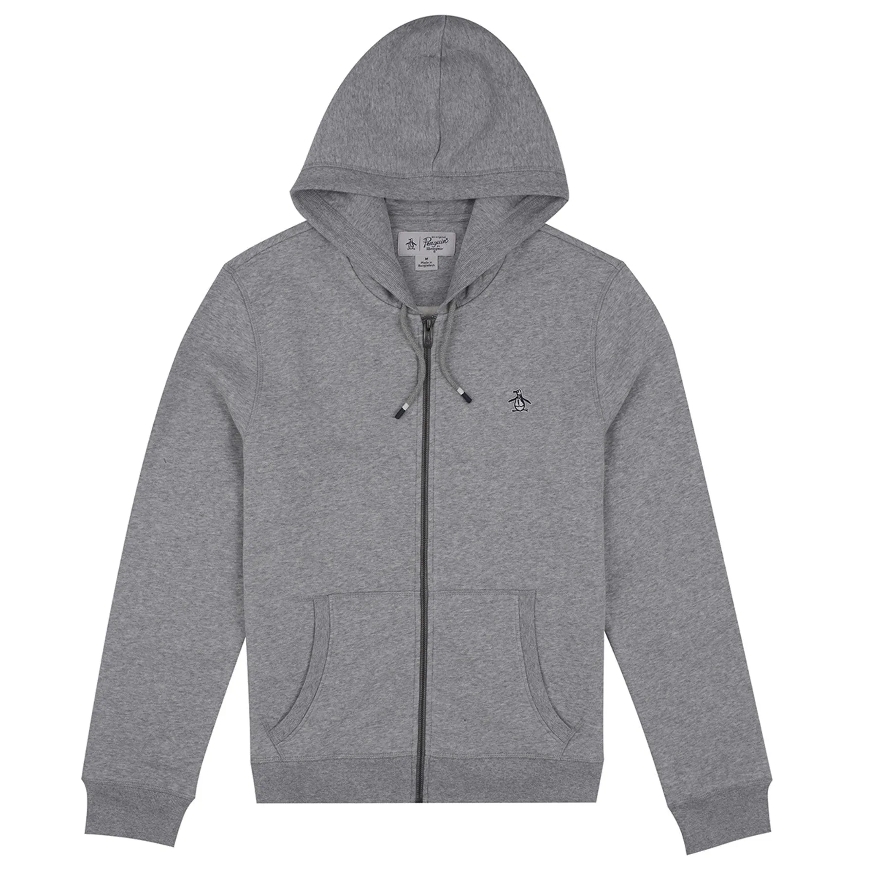 Sticker Pete Organic Cotton Fleece Full Zip Hoodie In Rain Heather