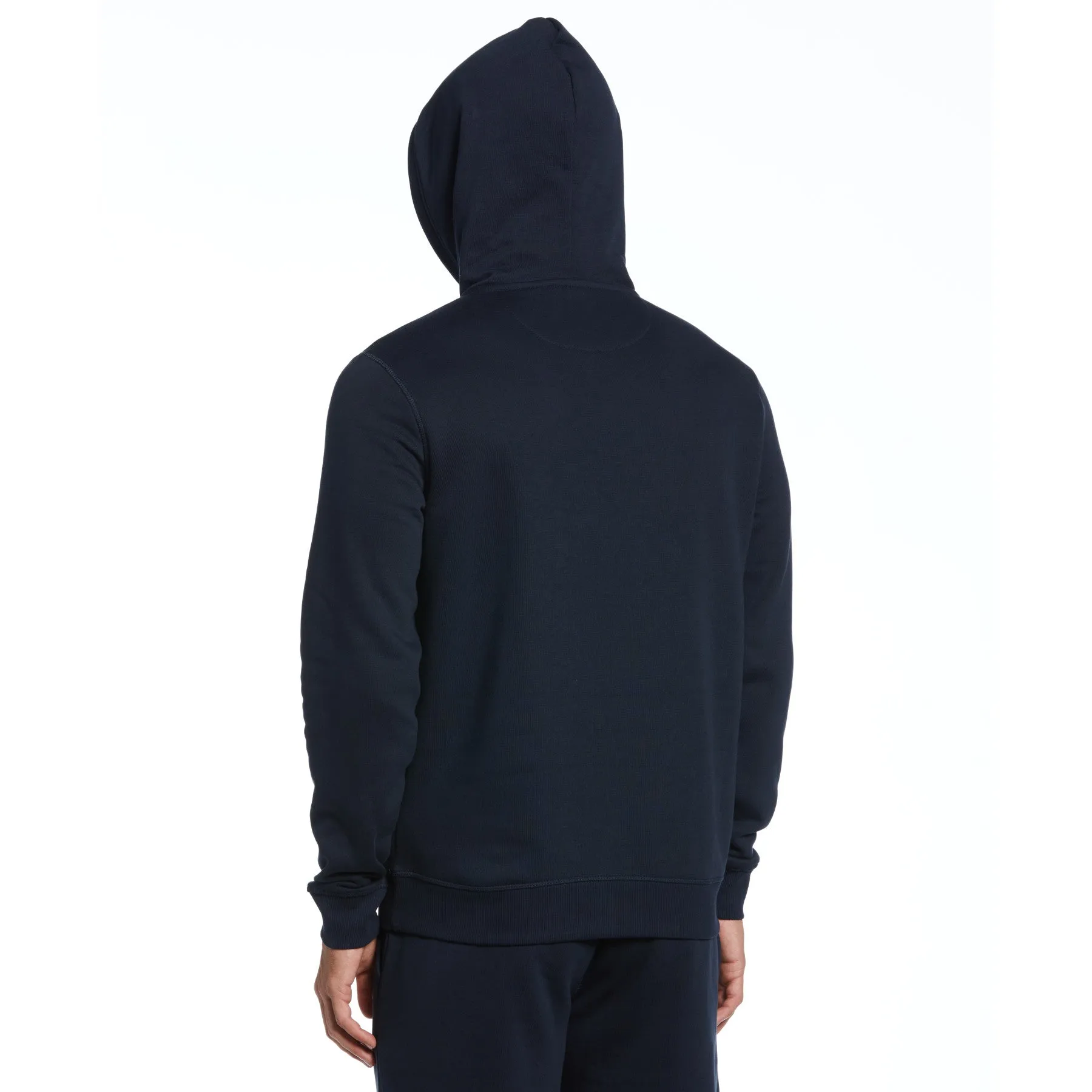 Sticker Pete Organic Cotton Fleece Pullover Hoodie In Dark Sapphire