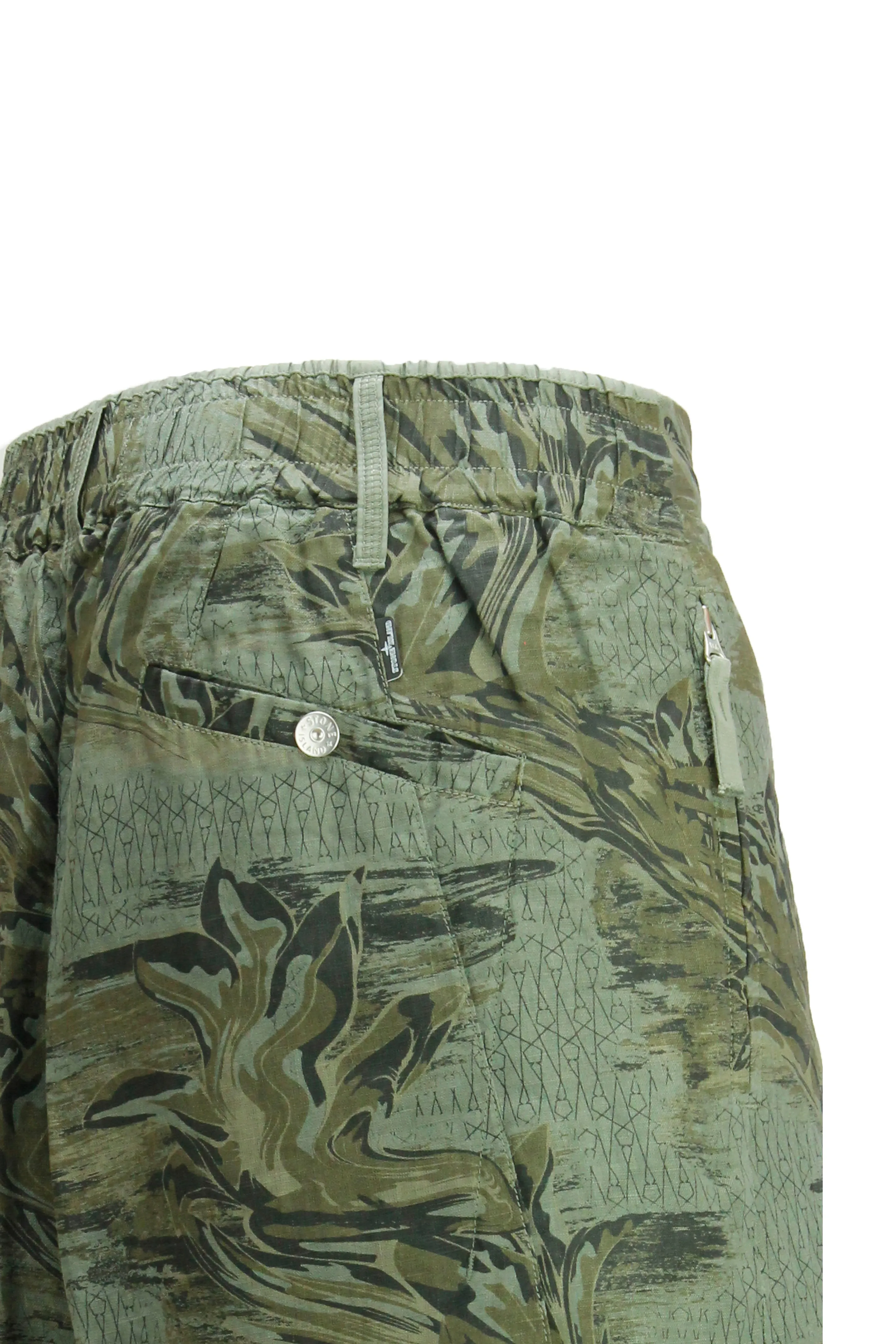 Stone Island Shadow Project Marbled Print Drawstring Shorts