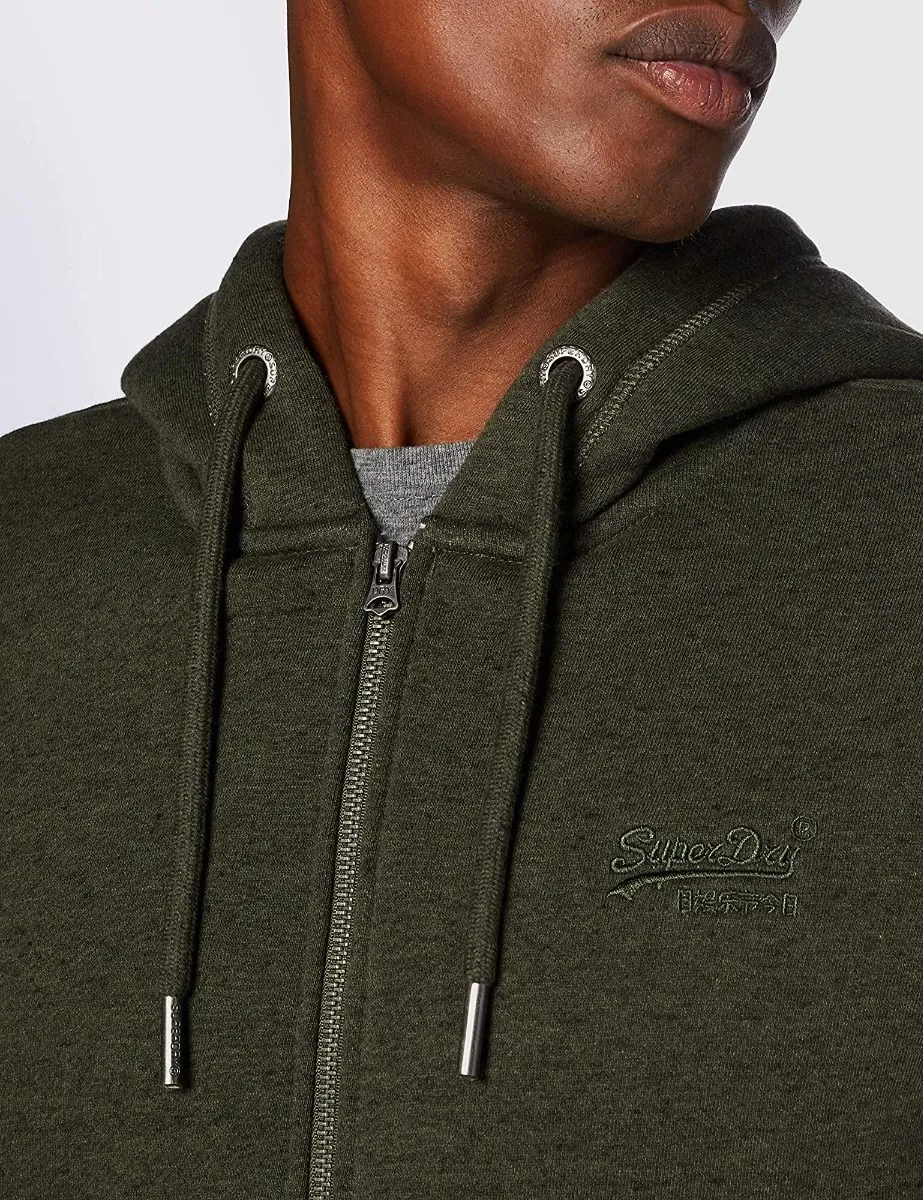 Superdry Orange Label Zip Up Hooded Sweatshirts Winter Khaki