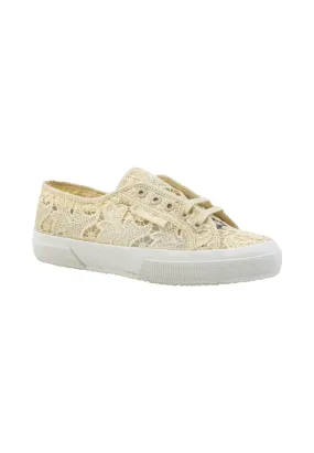 SUPERGA 2750 Macrame Pizzo Sneaker Donna Beige Eggshell S81219W