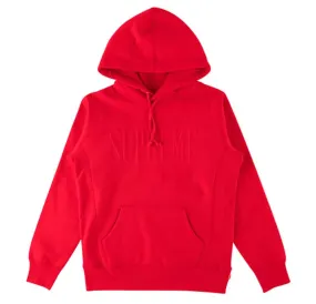 Supreme Embroidered Outline Hooded Sweatshirt Red