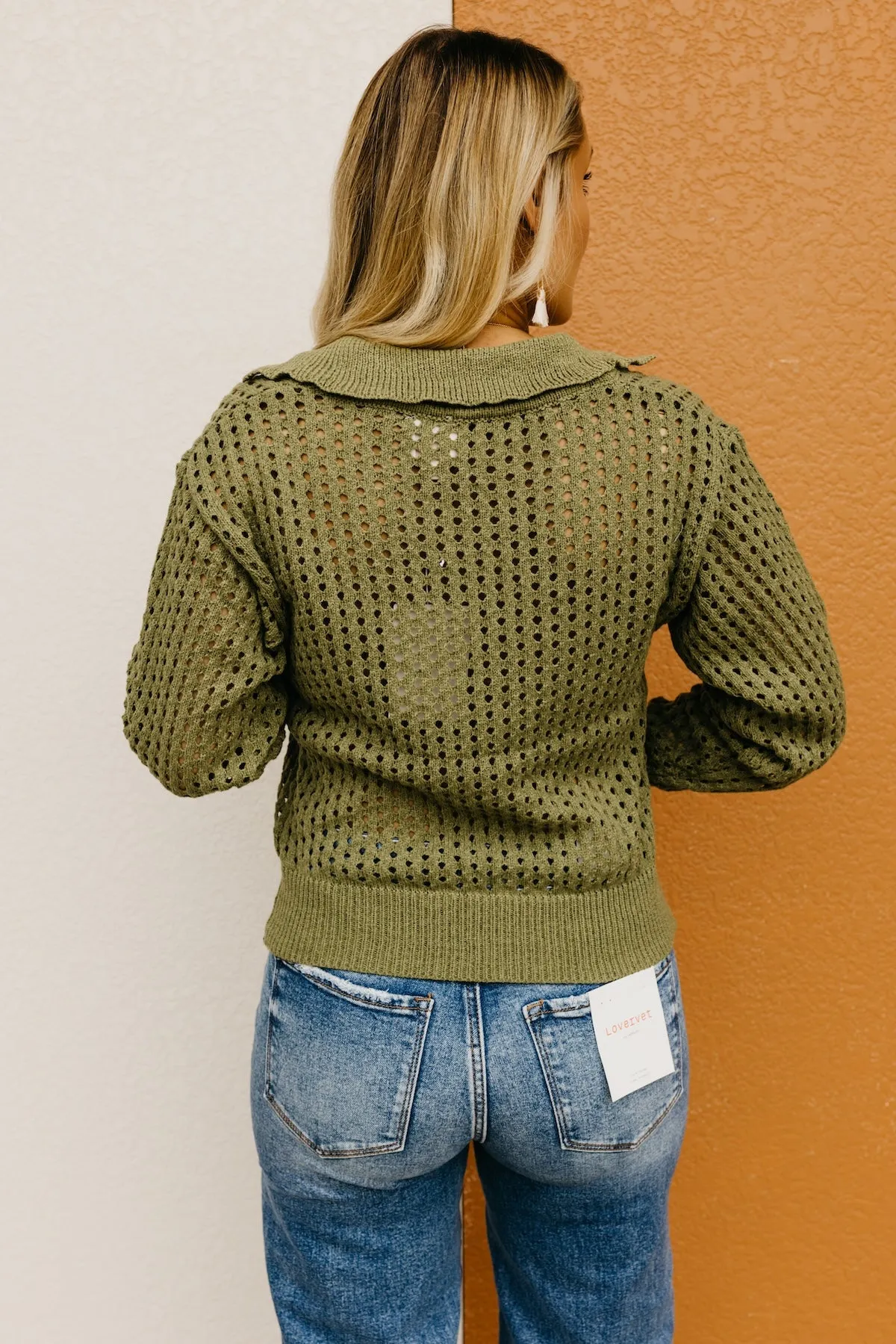 The Amayah Open Knit Popover Sweater