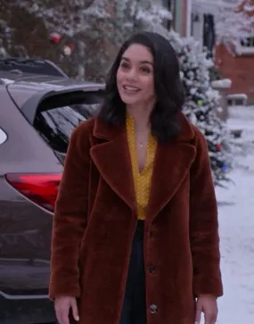 The Knight Before Christmas Vanessa Hudgens Brown Fur Coat - Ujackets