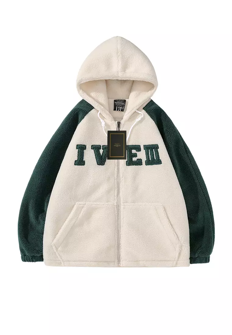 Twenty Eight Shoes Letter Embroidery Berber Fleece Hoodies GJL2265