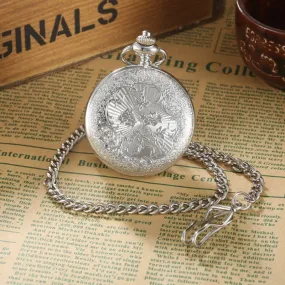 Unisex Vintage Steampunk Style Round Case Quartz Pocket FOB Watch