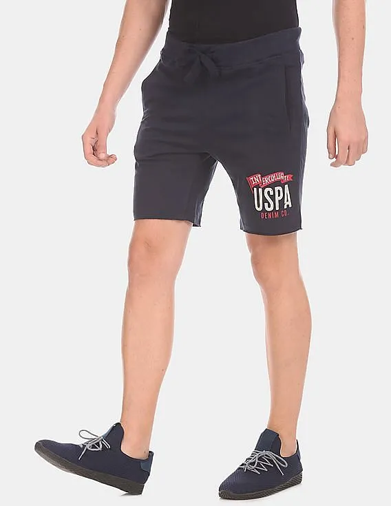 U.S. Polo Assn. Denim Co. Men Navy Drawstring Waist Knit Shorts