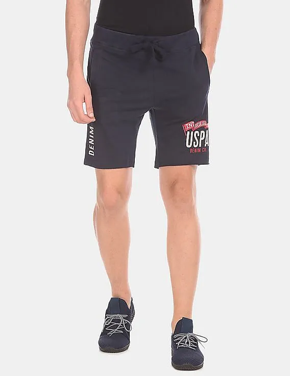 U.S. Polo Assn. Denim Co. Men Navy Drawstring Waist Knit Shorts