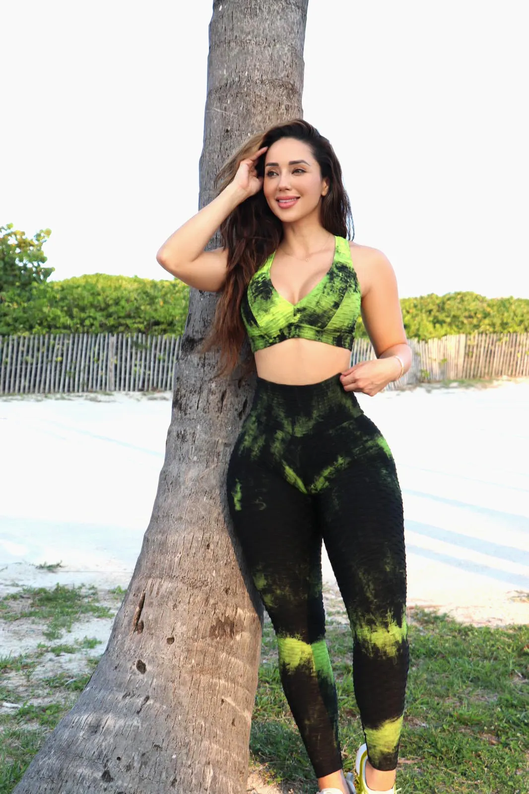 Vert Tie Dye Leggings (Scrunchy Supplex)