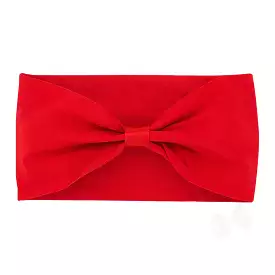 wee ones - Red Nylon Baby Band with Wrap - ADD YOUR BOW