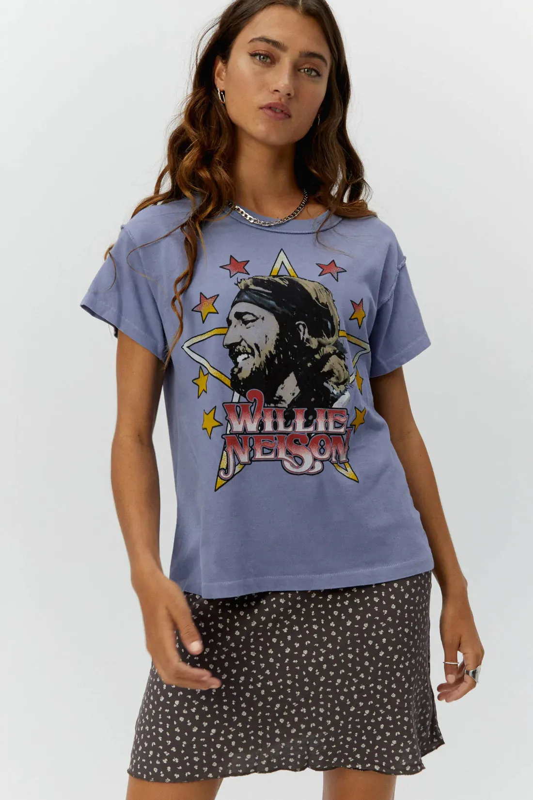 Willie Nelson In Stars Girlfriend Tee