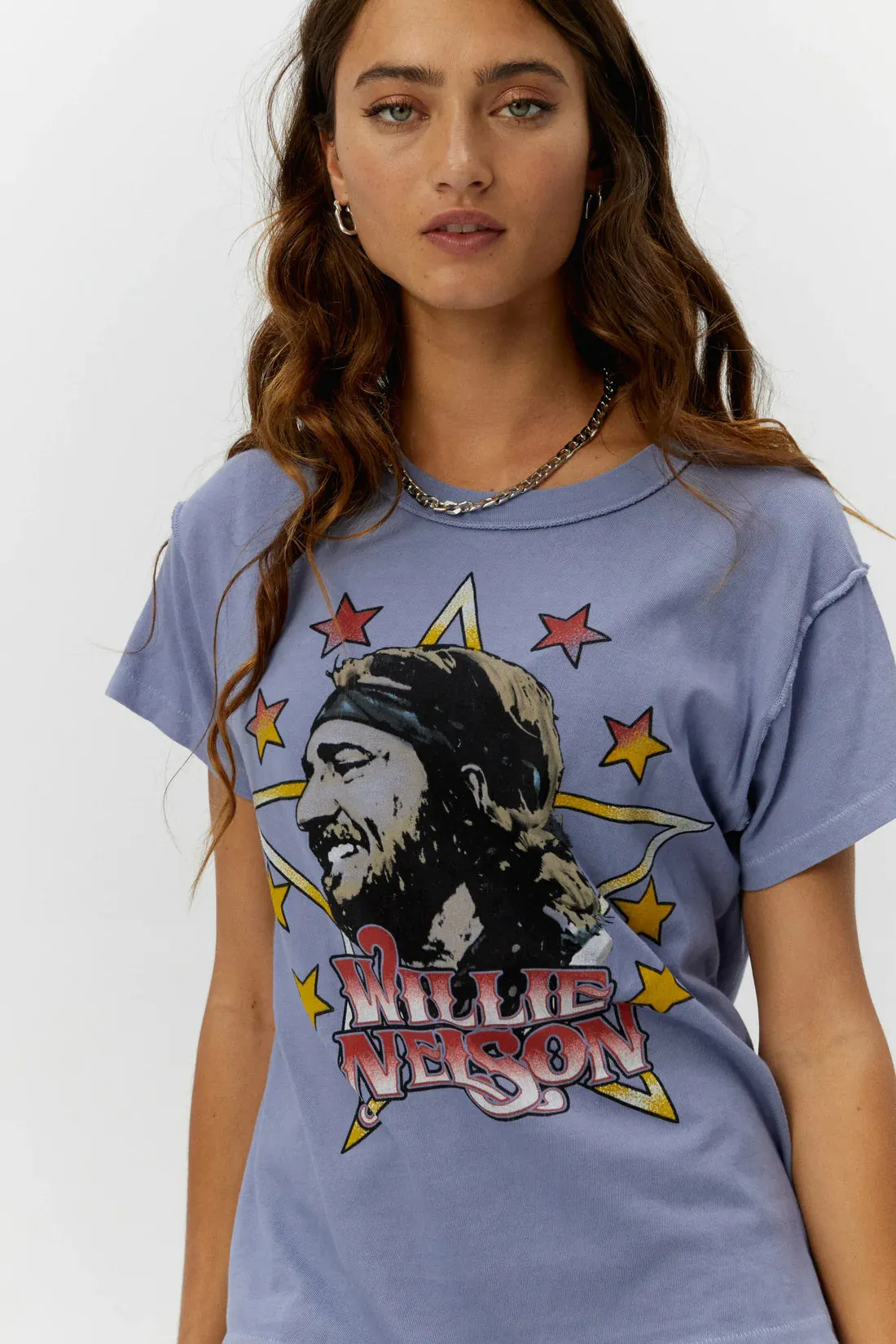 Willie Nelson In Stars Girlfriend Tee