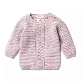 Wilson & Frenchy Knitted Spot Jumper - Lilac Ash