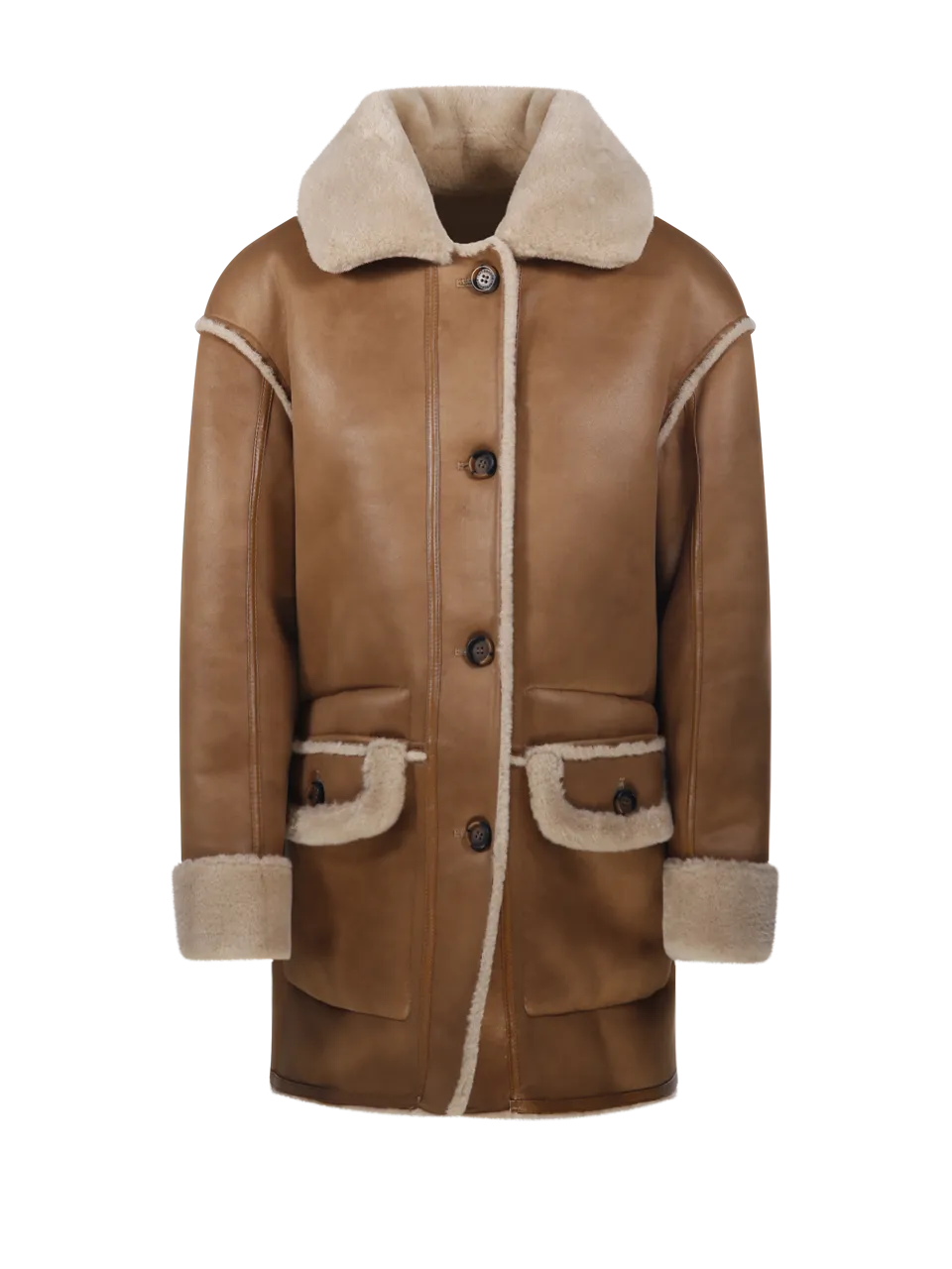 WOMAN URBANCODE BEIGE POLYESTER FUR COAT