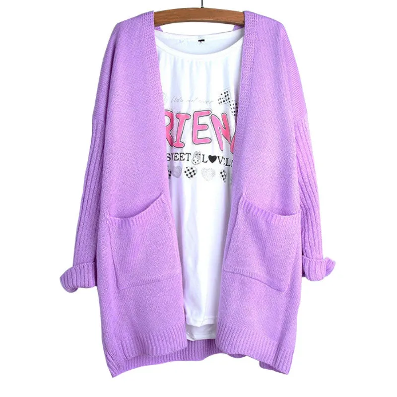 Women's Girls Long Sleeve Cardigan Knit Tops Sweater Knitwear Coat Outwear SM6