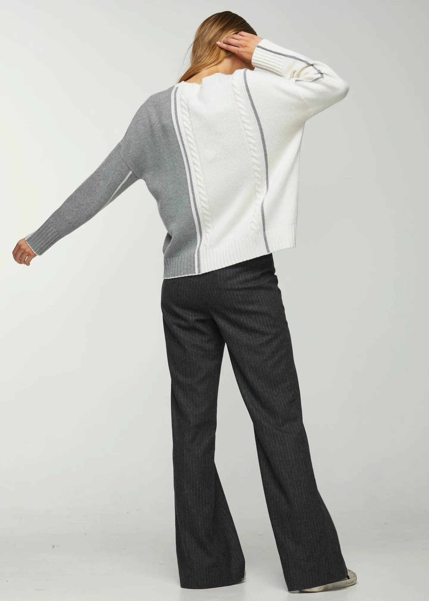 Zaket & Plover Cable Trim Sweater